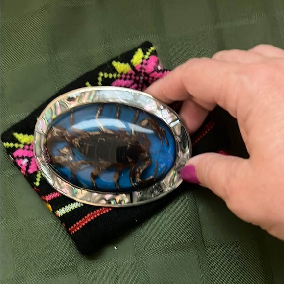 Blue and Silver Scorpion Belt Buckle - Picture 2 of 7